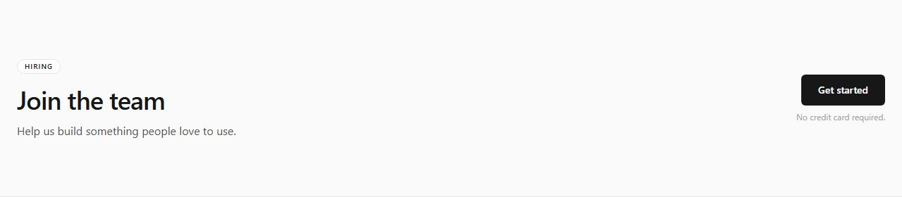 Hiring band, careers section template