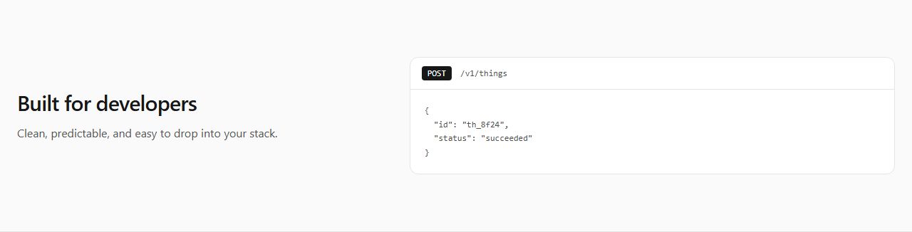 API request band, code section template