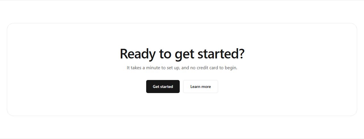 Bordered CTA band, cta section template