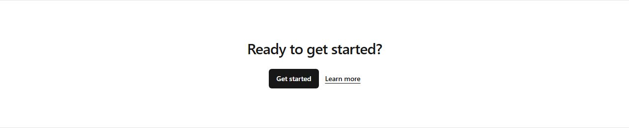 Compact centered CTA, cta section template