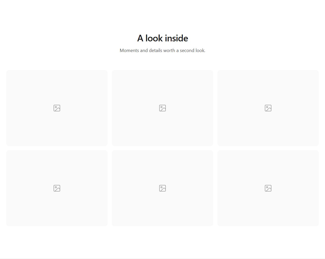 Image grid gallery, gallery section template