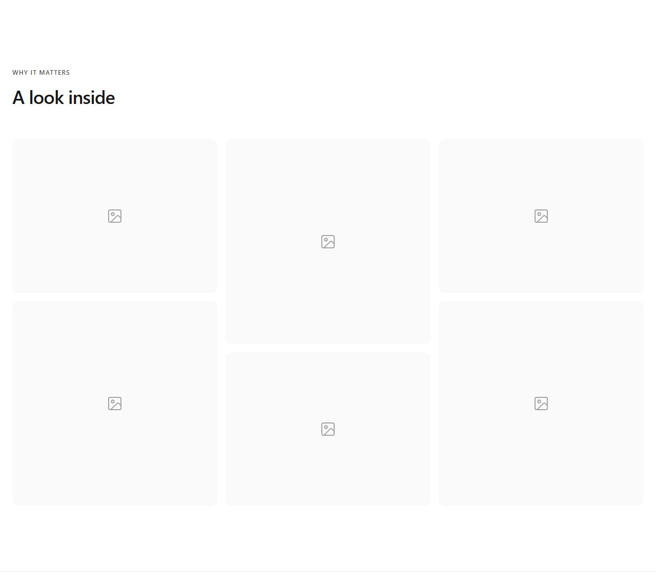 Masonry gallery, gallery section template