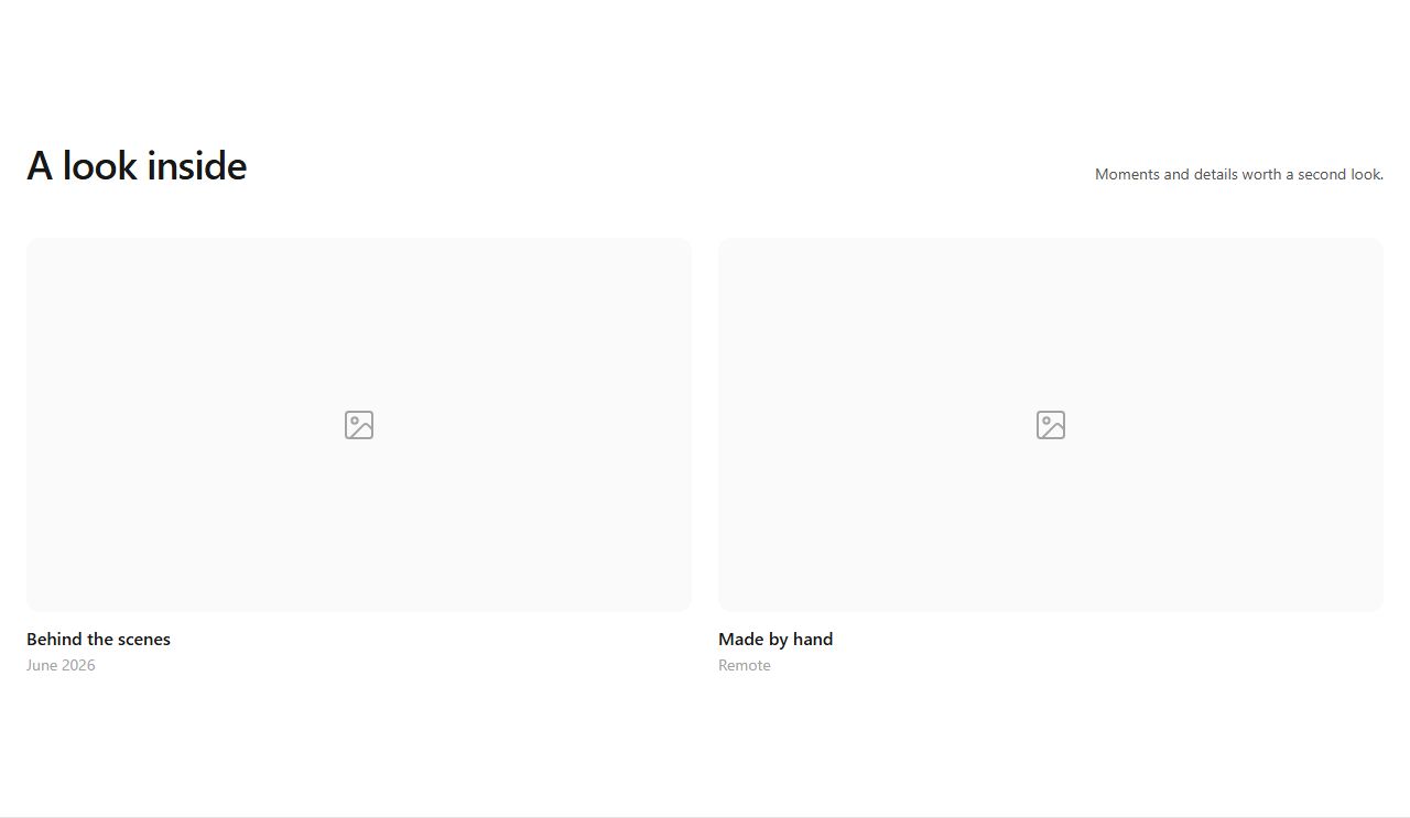 Two large images, gallery section template