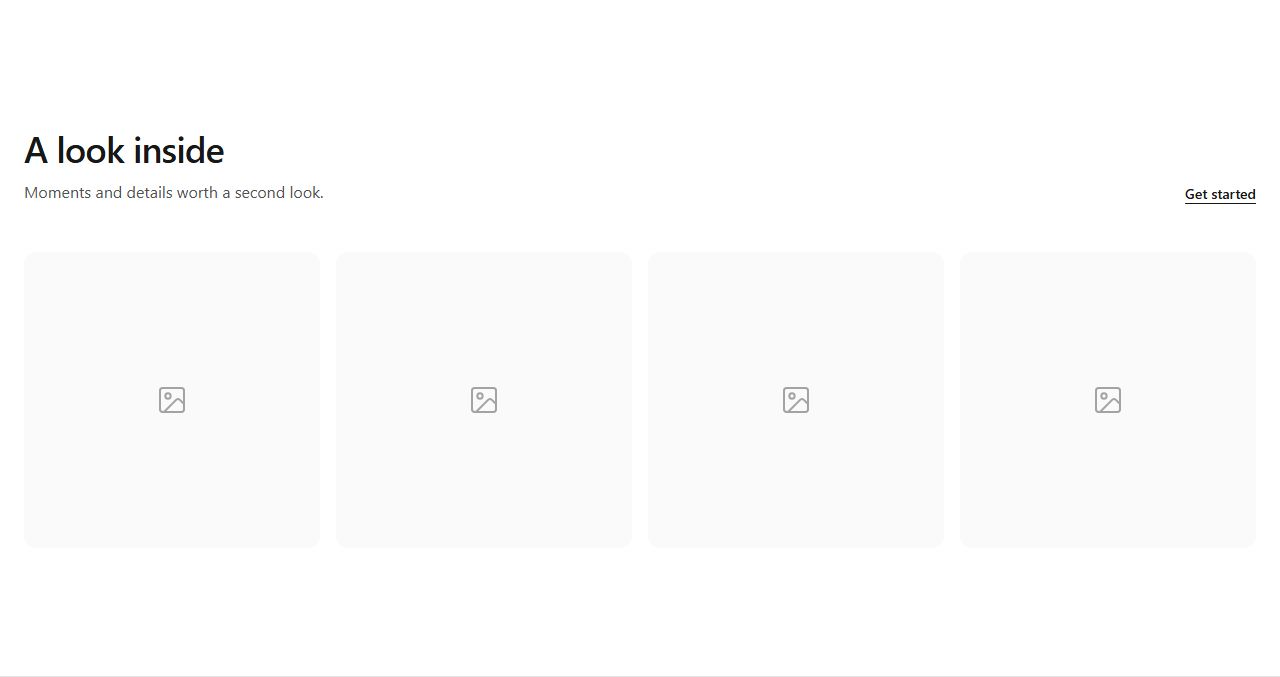 Image filmstrip, gallery section template