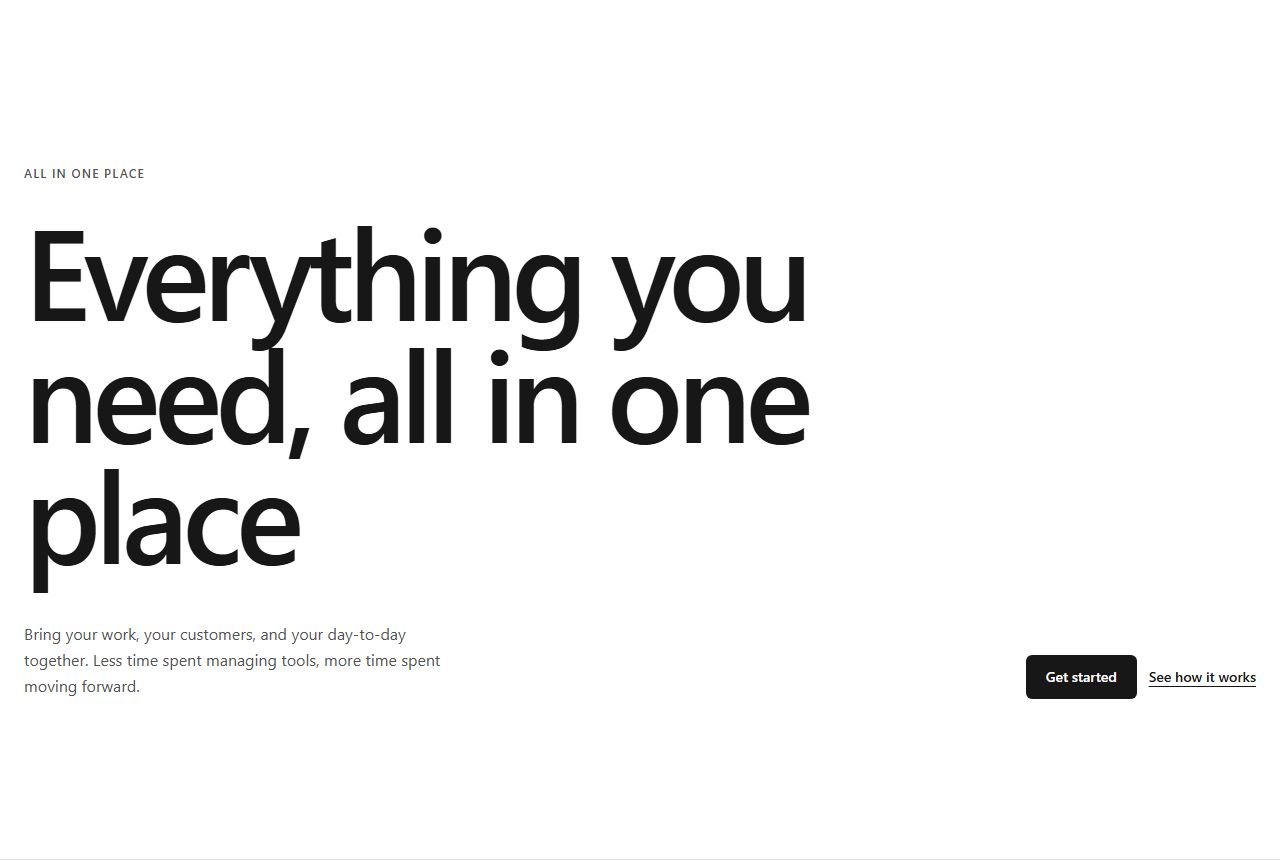 Big typography hero, hero section template