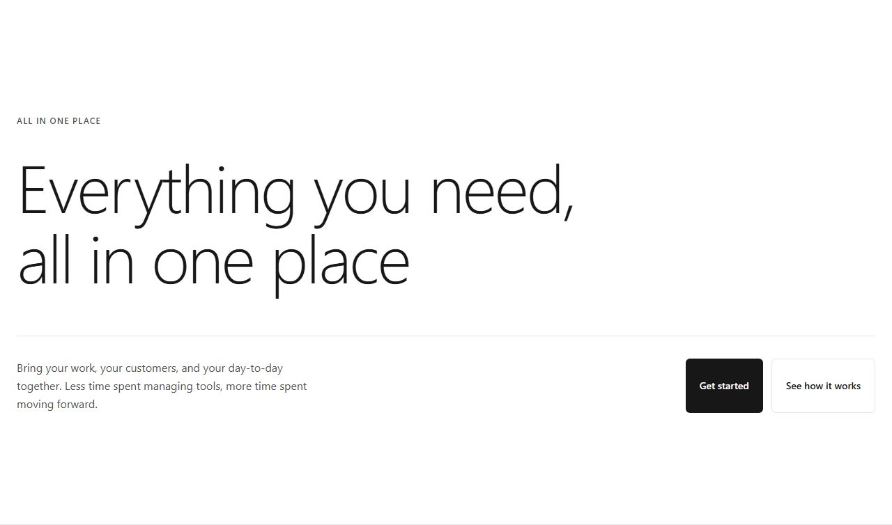 Big typography hero (serif), hero section template