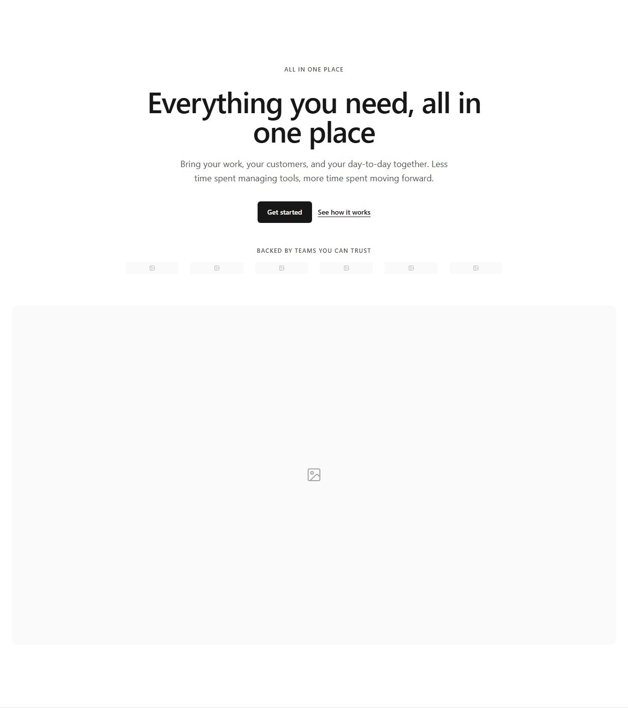 Hero with logos and screenshot, hero section template