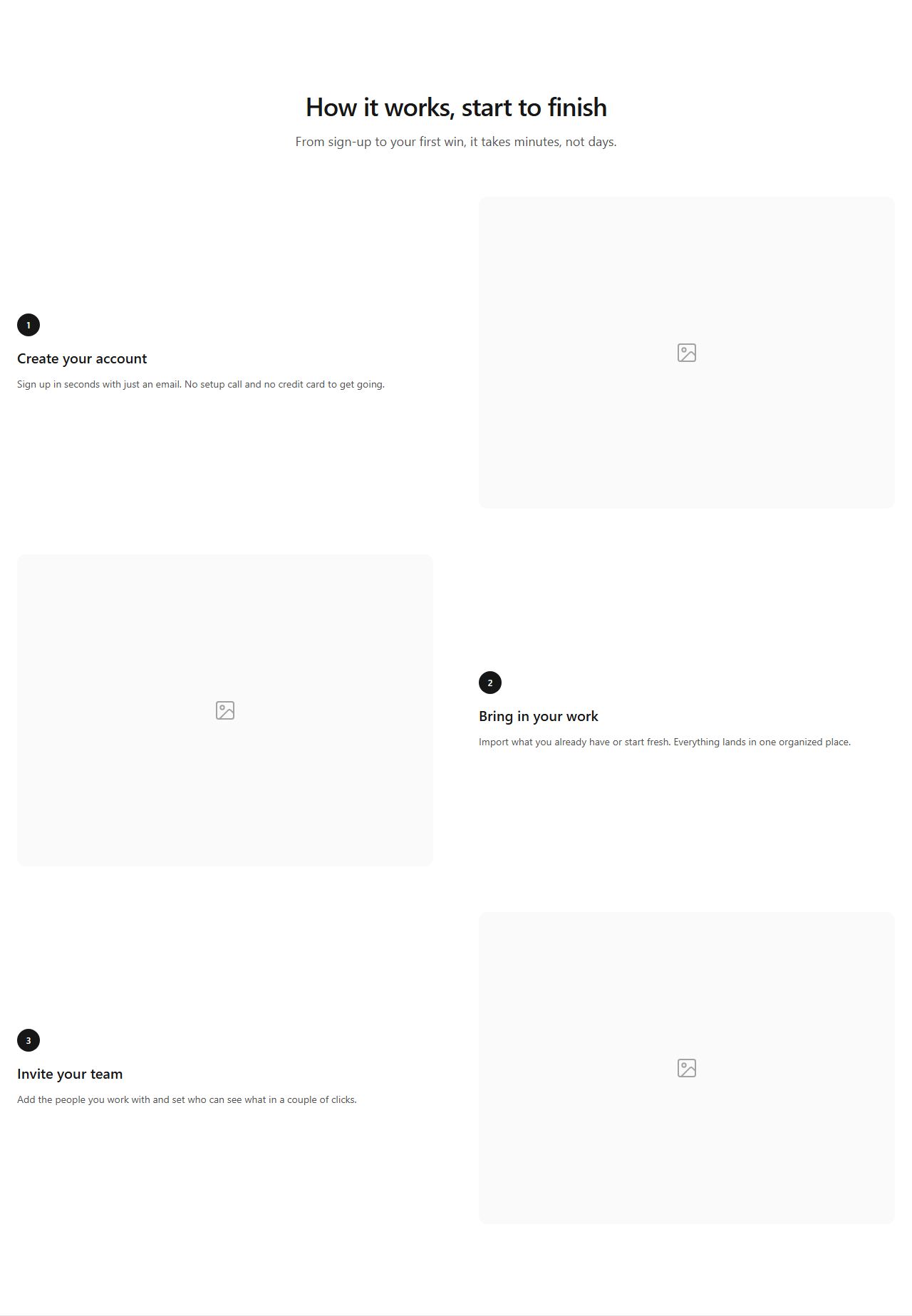 Alternating step rows, how it works section template