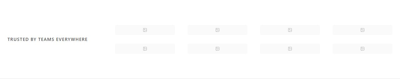 Dense logo row, logos section template